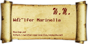 Wölfer Marinella névjegykártya